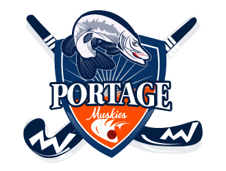 Portage Muskies logo design by Suvendu