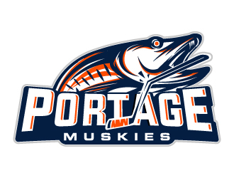 Portage Muskies logo design by MUSANG