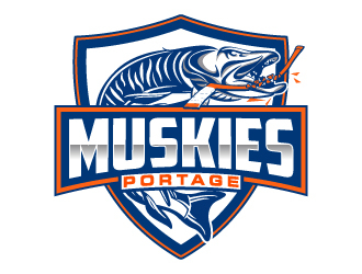 Portage Muskies logo design by LucidSketch