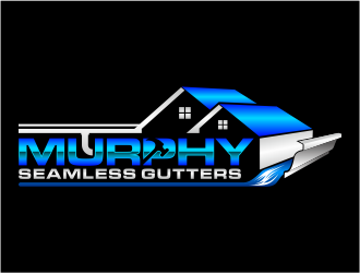 Murphy Seamless Gutters logo design by mutafailan