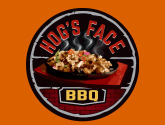 Hogs Face BBQ logo design by chad™