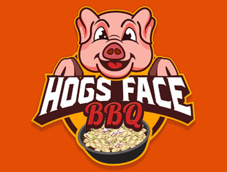 Hogs Face BBQ logo design by DreamLogoDesign