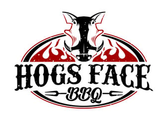 Hogs Face BBQ logo design by DreamLogoDesign