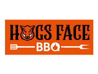 Hogs Face BBQ logo design by MonkDesign