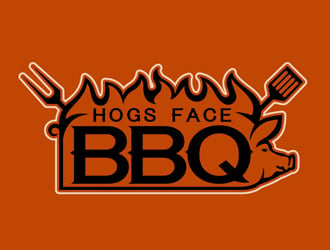 Hogs Face BBQ logo design by DreamLogoDesign