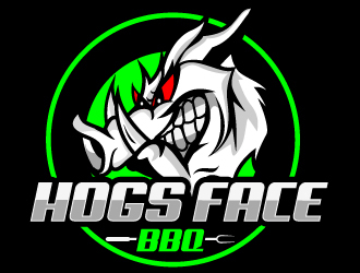 Hogs Face BBQ logo design by Suvendu