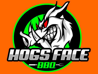 Hogs Face BBQ logo design by Suvendu