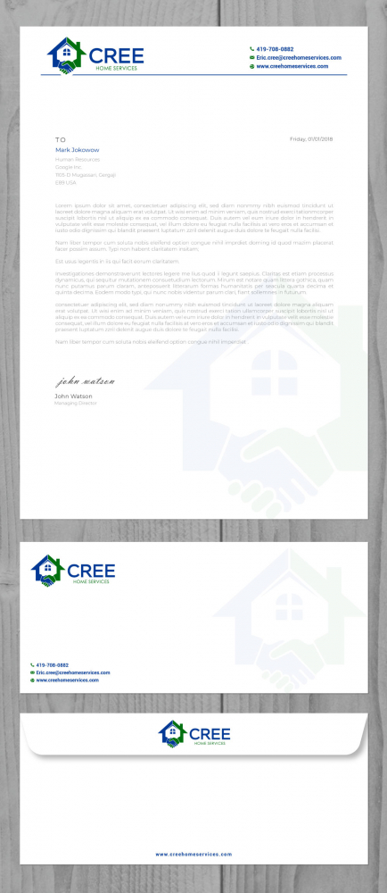 Cree Home Services logo design by Boomstudioz