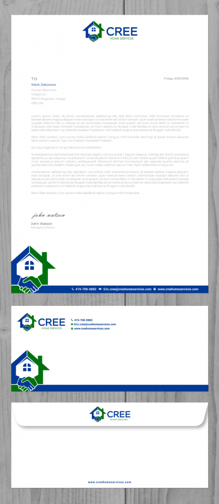 Cree Home Services logo design by Boomstudioz