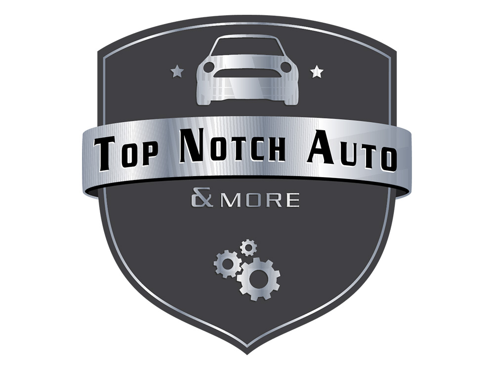 “Top Notch Auto & More” I don’t want the tires in it anymore. Looking for a new Modern look that is clean and eye catching and will be used in mailers, business cards, website and T-shirts. logo design by Gelotine