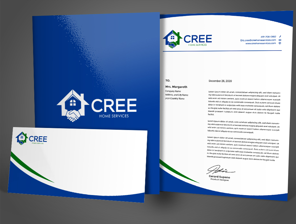 Cree Home Services logo design by Niqnish