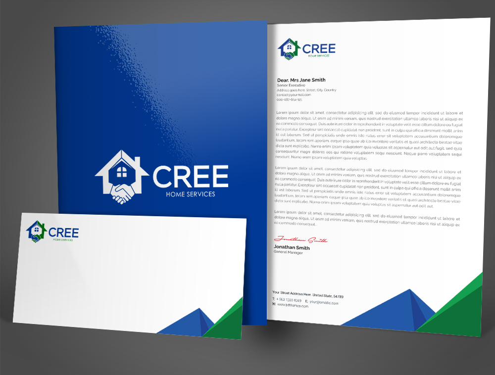 Cree Home Services logo design by Niqnish