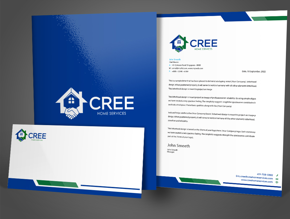 Cree Home Services logo design by Niqnish