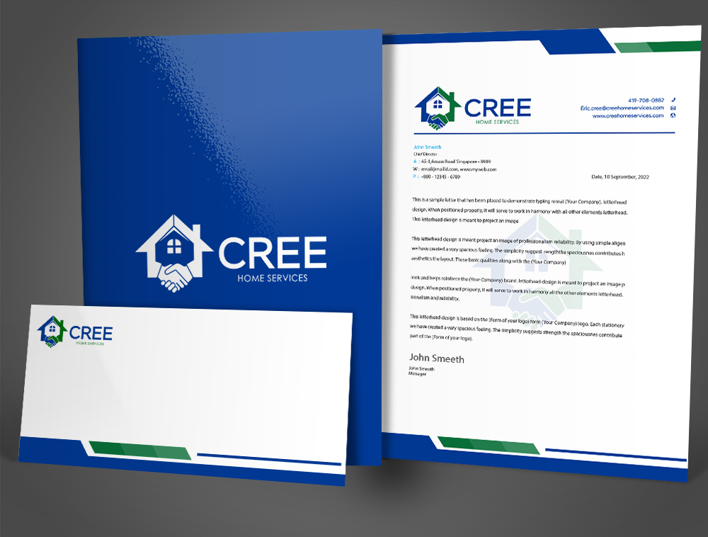 Cree Home Services logo design by Niqnish