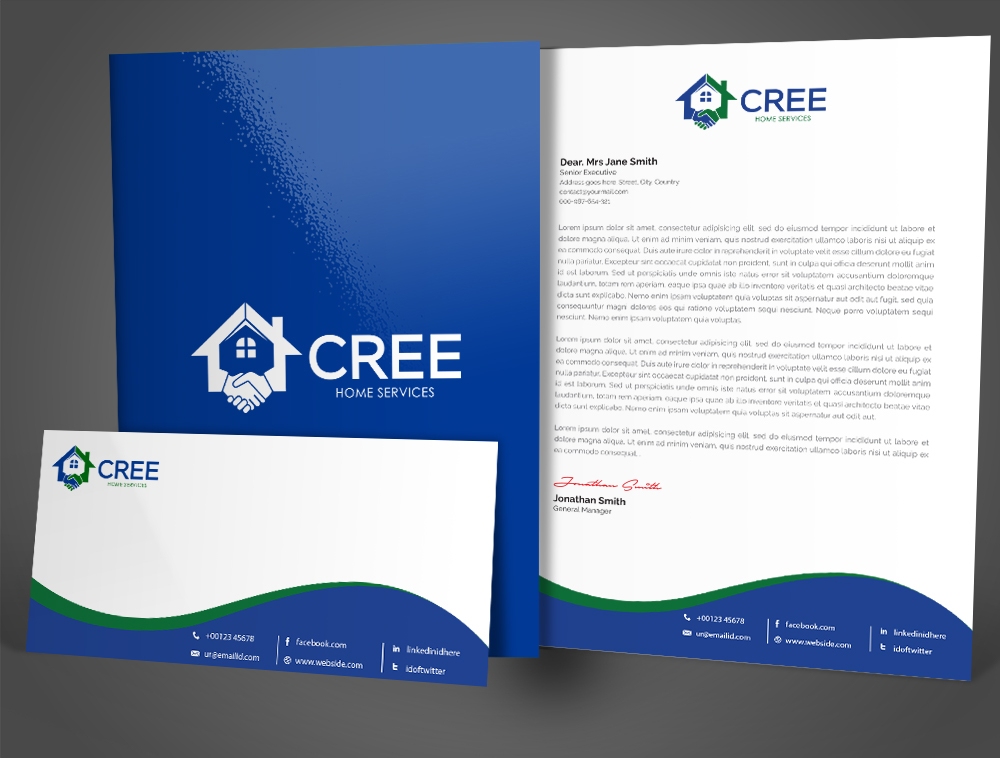 Cree Home Services logo design by Niqnish