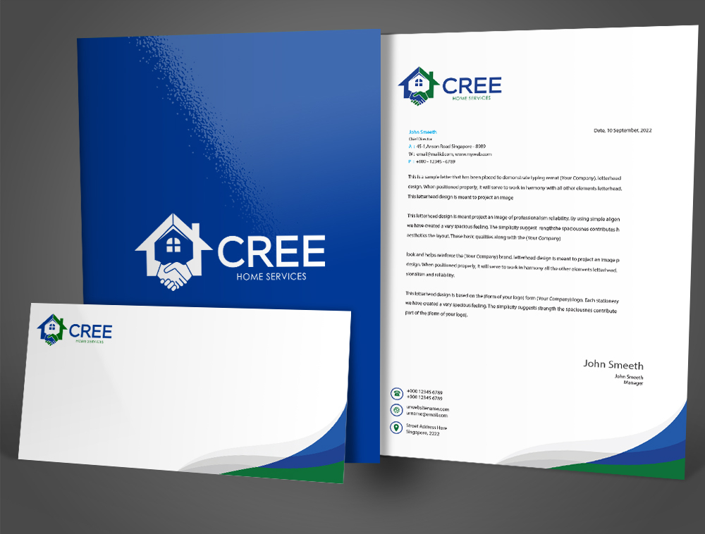 Cree Home Services logo design by Niqnish