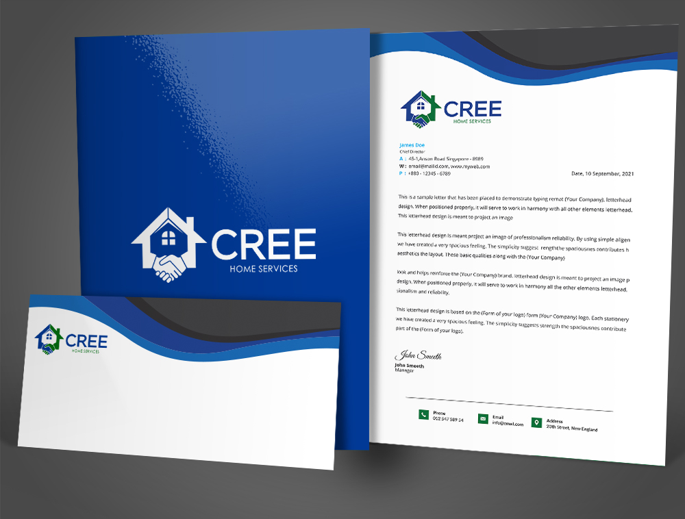 Cree Home Services logo design by Niqnish