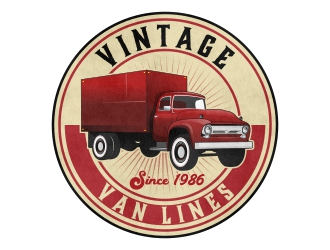 vintage van lines logo design by rizuki