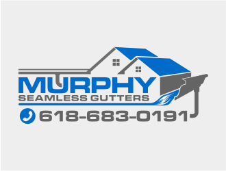 Murphy Seamless Gutters logo design by mutafailan