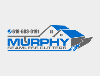 Murphy Seamless Gutters logo design by mutafailan