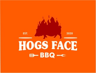 Hogs Face BBQ logo design by Mardhi