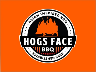 Hogs Face BBQ logo design by Mardhi