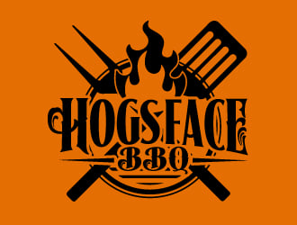 Hogs Face BBQ logo design by AamirKhan