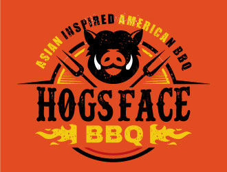 Hogs Face BBQ logo design by invento