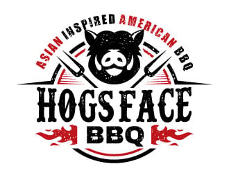 Hogs Face BBQ logo design by invento