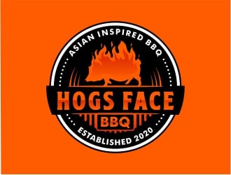 Hogs Face BBQ logo design by Mardhi