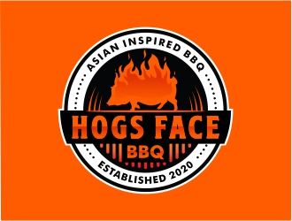 Hogs Face BBQ logo design by Mardhi