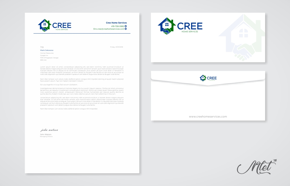 Cree Home Services logo design by mletus