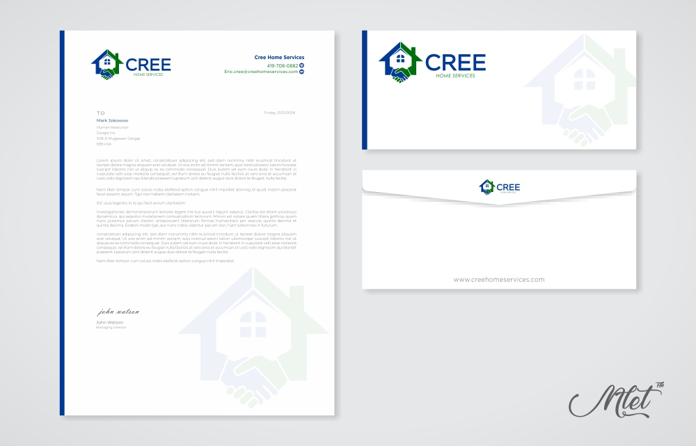 Cree Home Services logo design by mletus