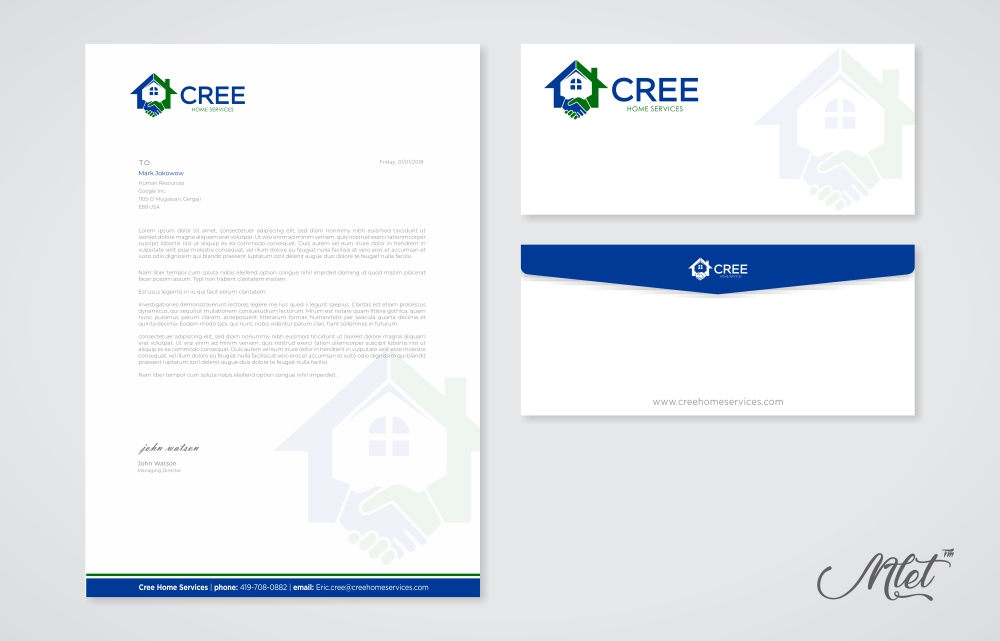 Cree Home Services logo design by mletus