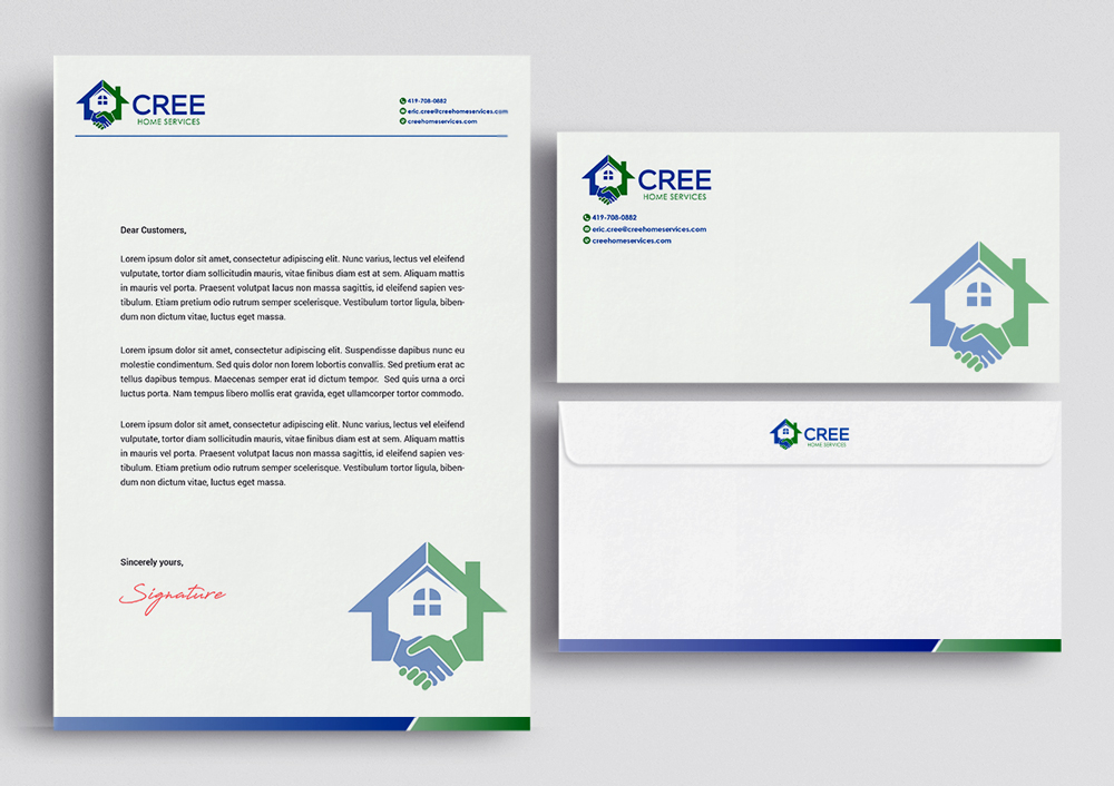 Cree Home Services logo design by KHAI