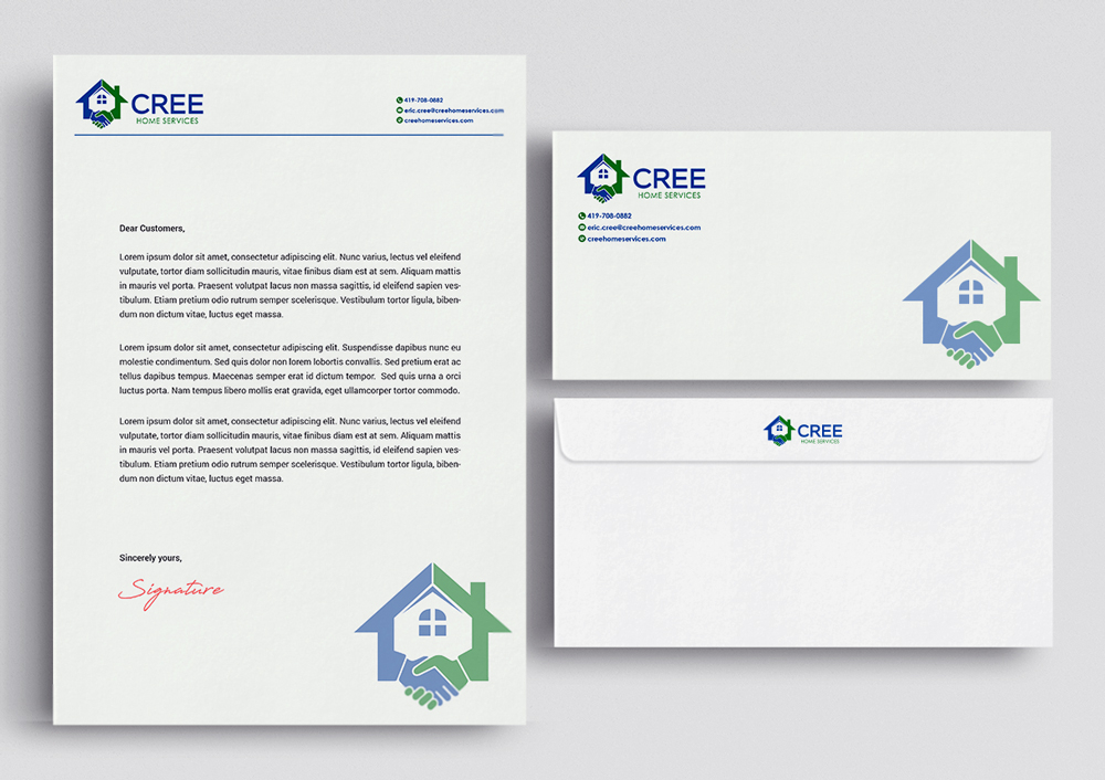 Cree Home Services logo design by KHAI