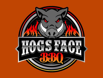 Hogs Face BBQ logo design by jaize