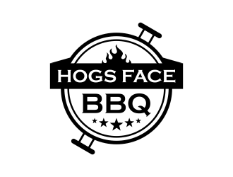 Hogs Face BBQ logo design by ubai popi