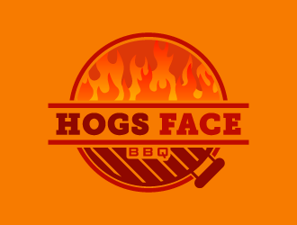 Hogs Face BBQ logo design by pencilhand