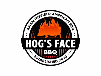 Hogs Face BBQ logo design by Mardhi