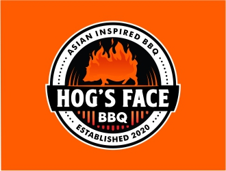 Hogs Face BBQ logo design by Mardhi