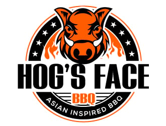 Hogs Face BBQ logo design by Suvendu