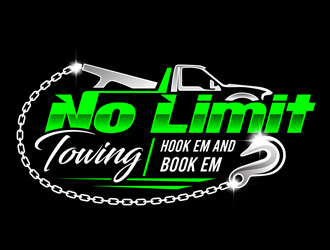 No Limit Towing  logo design by DreamLogoDesign