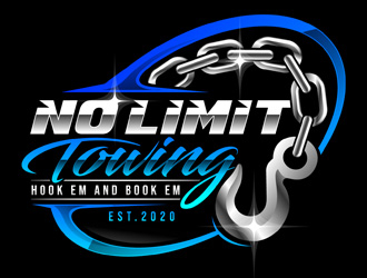 No Limit Towing  logo design by DreamLogoDesign