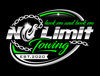 No Limit Towing  logo design by DreamLogoDesign