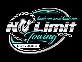 No Limit Towing  logo design by DreamLogoDesign