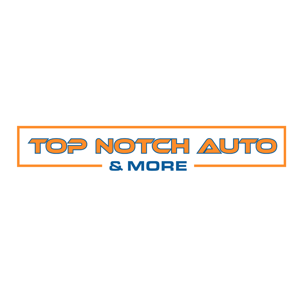 “Top Notch Auto & More” I don’t want the tires in it anymore. Looking for a new Modern look that is clean and eye catching and will be used in mailers, business cards, website and T-shirts. logo design by gilkkj