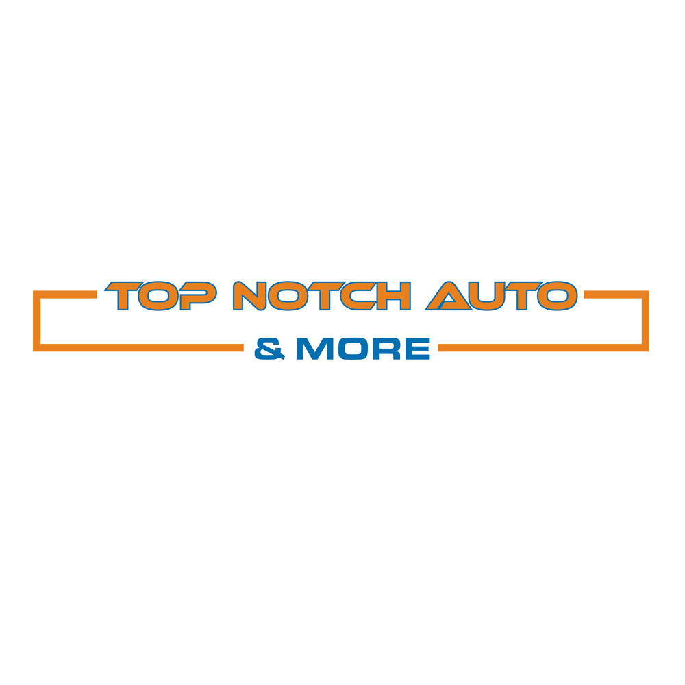 “Top Notch Auto & More” I don’t want the tires in it anymore. Looking for a new Modern look that is clean and eye catching and will be used in mailers, business cards, website and T-shirts. logo design by gilkkj