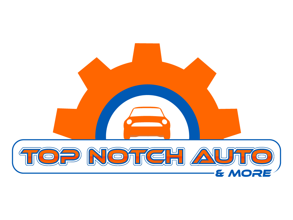 “Top Notch Auto & More” I don’t want the tires in it anymore. Looking for a new Modern look that is clean and eye catching and will be used in mailers, business cards, website and T-shirts. logo design by Gelotine