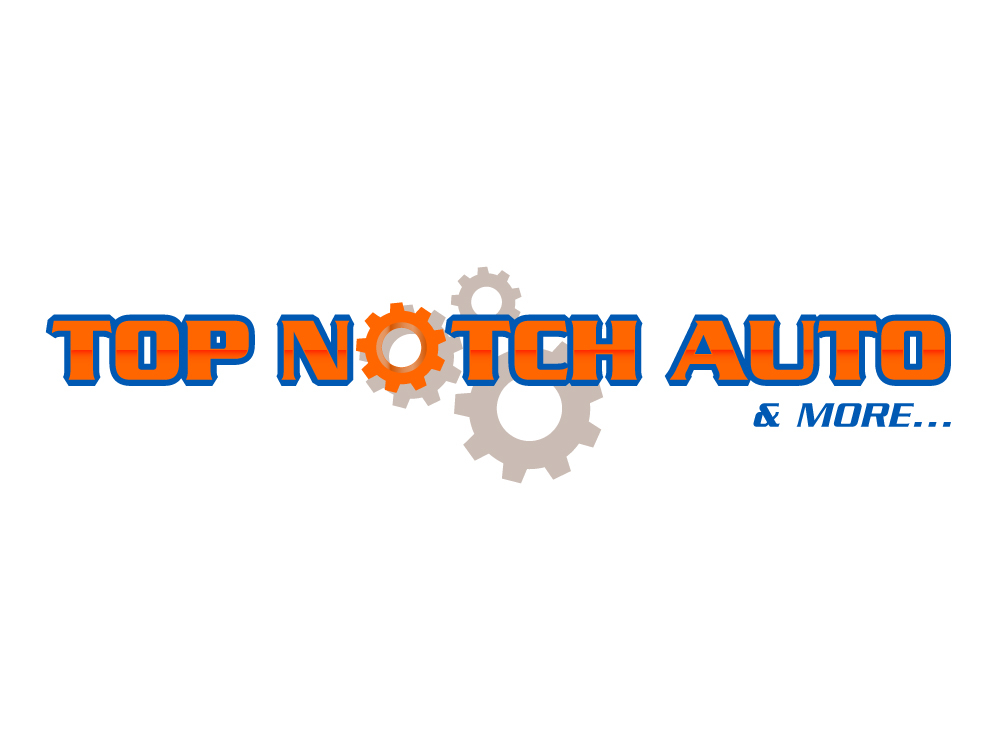 “Top Notch Auto & More” I don’t want the tires in it anymore. Looking for a new Modern look that is clean and eye catching and will be used in mailers, business cards, website and T-shirts. logo design by Gelotine